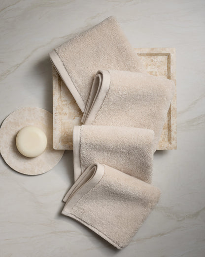 Plush Organic Turkish Cotton Washcloth (Set of 4) - One Size / White