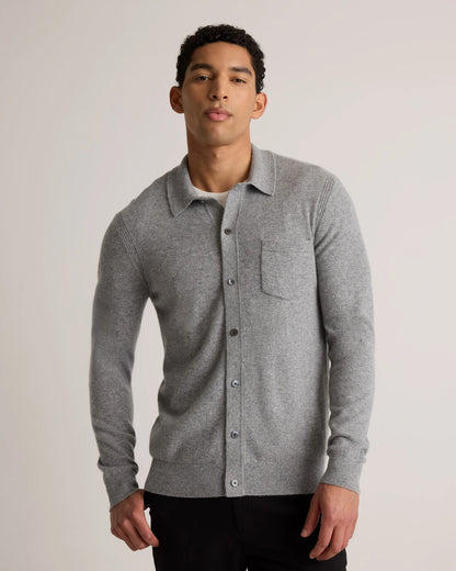 Mongolian Cashmere Button Down Sweater - S / Brown