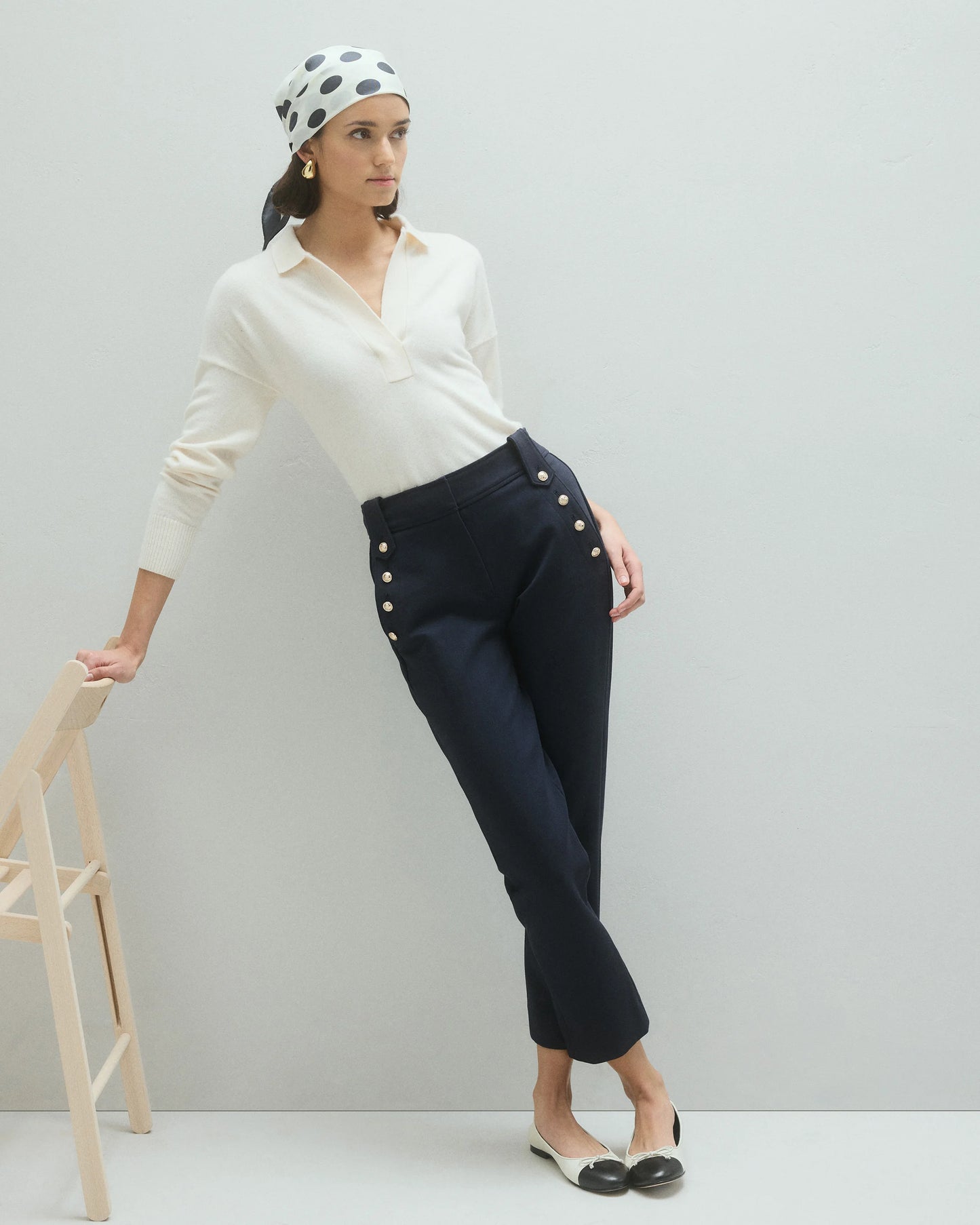 Ultra-Stretch Ponte Straight Leg Mariner Pants - XS / Morel Grey