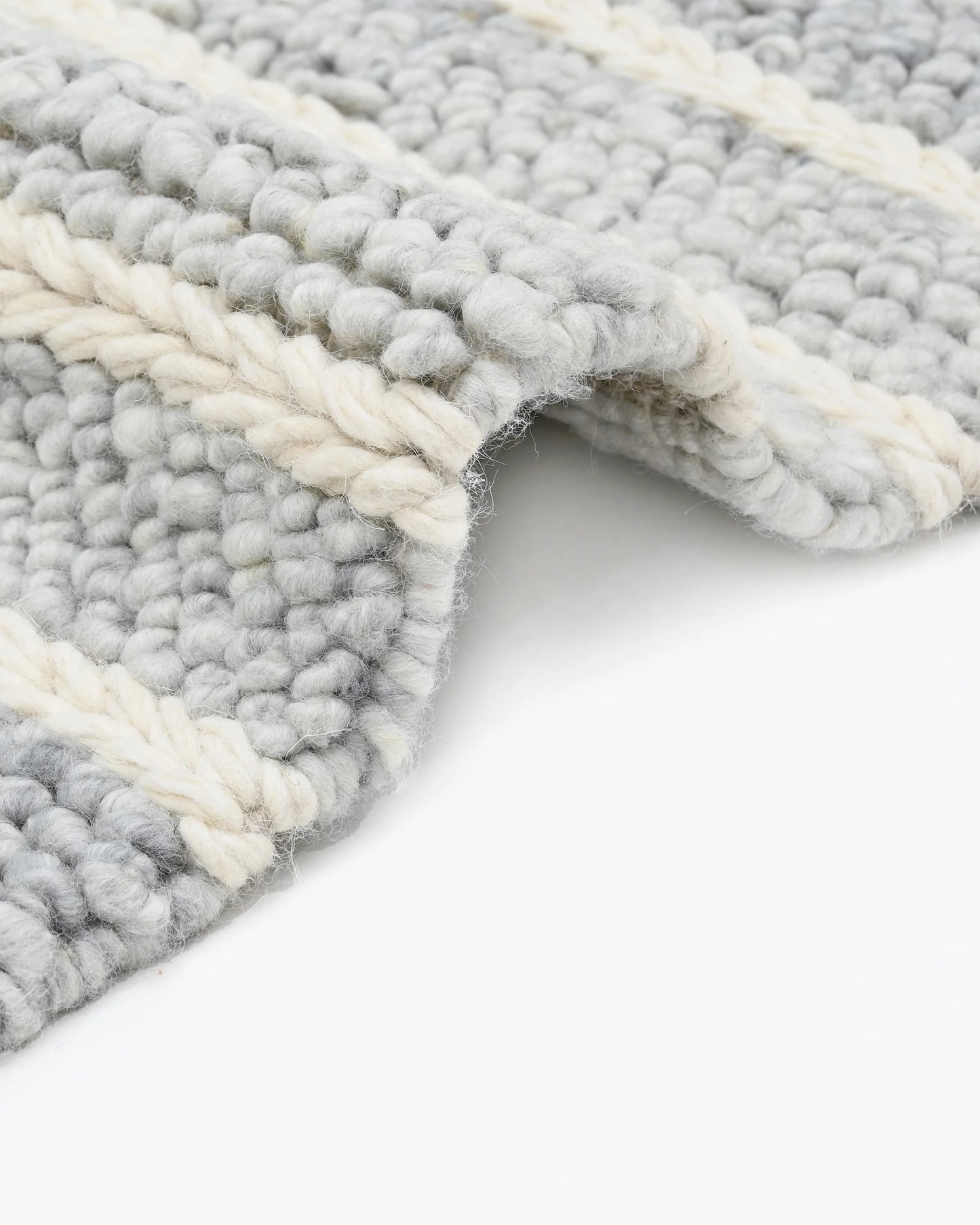 Floyd Wool Rug - 3' x 5' / Grey/White