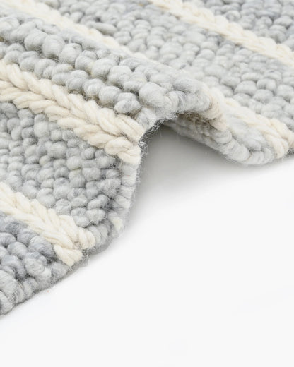 Floyd Wool Rug - 3' x 5' / Grey/White