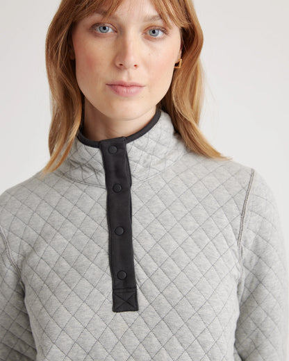 Reversible Quilted Pullover - XS / Charcoal/Grey