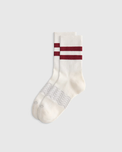 Everyday Cotton Varsity Stripes Half-Crew Sock (4-Pack) - S / Ivory/Navy Stripe