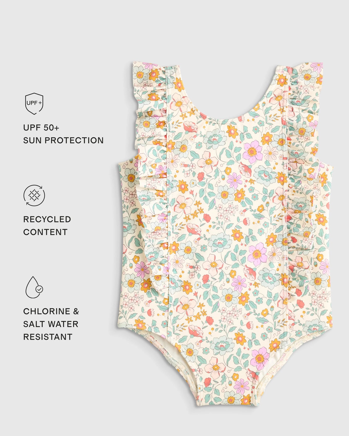 Ruffle One Piece Swimsuit - 0-3M / Pineapple