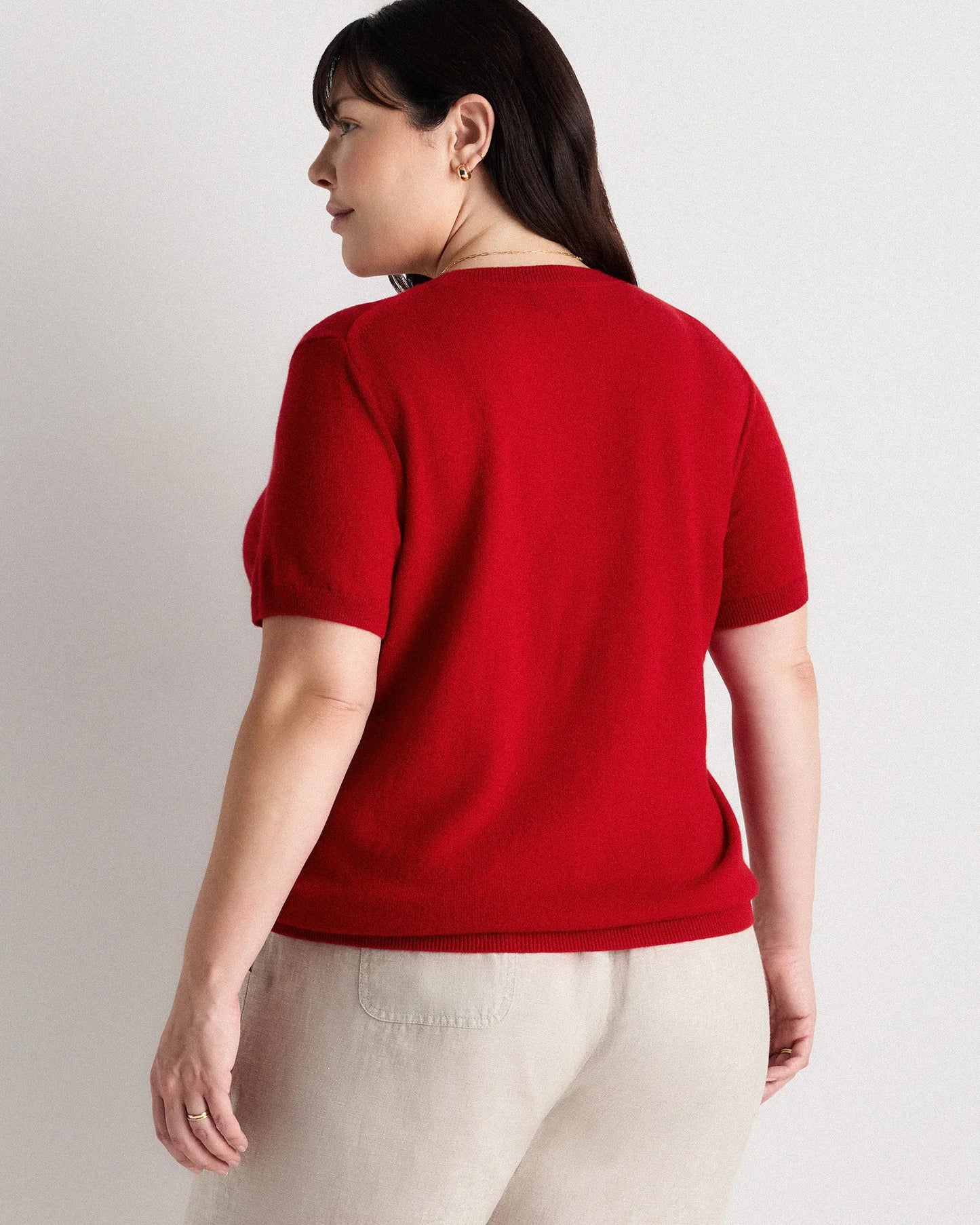 Mongolian Cashmere Tee - 1X / Heather Vintage Pink