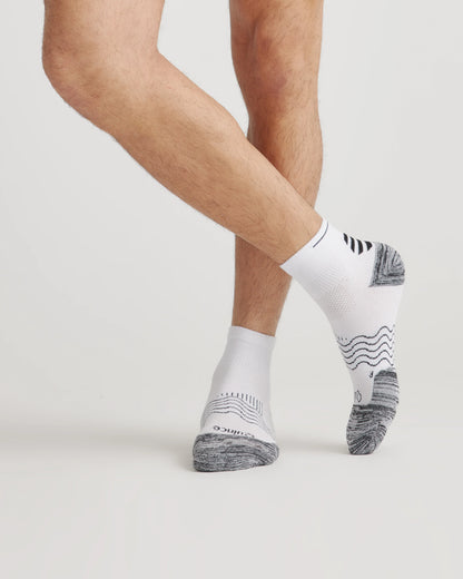 Performance Running Quarter Socks (4-Pack) - S / White