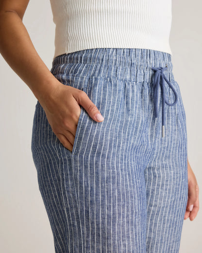 100% European Linen Wide Leg Pants - XS / Flax