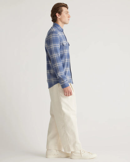 Stretch Sweater Fleece Shirt - S / Off-White