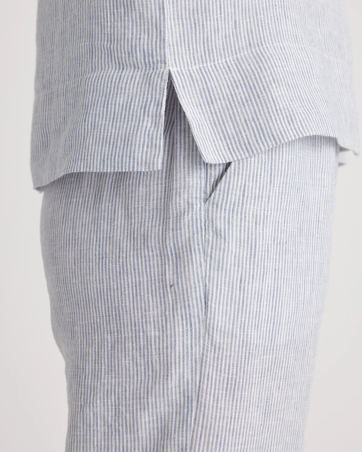 100% European Linen Short Sleeve Shirt - XS / Moonstone Blue