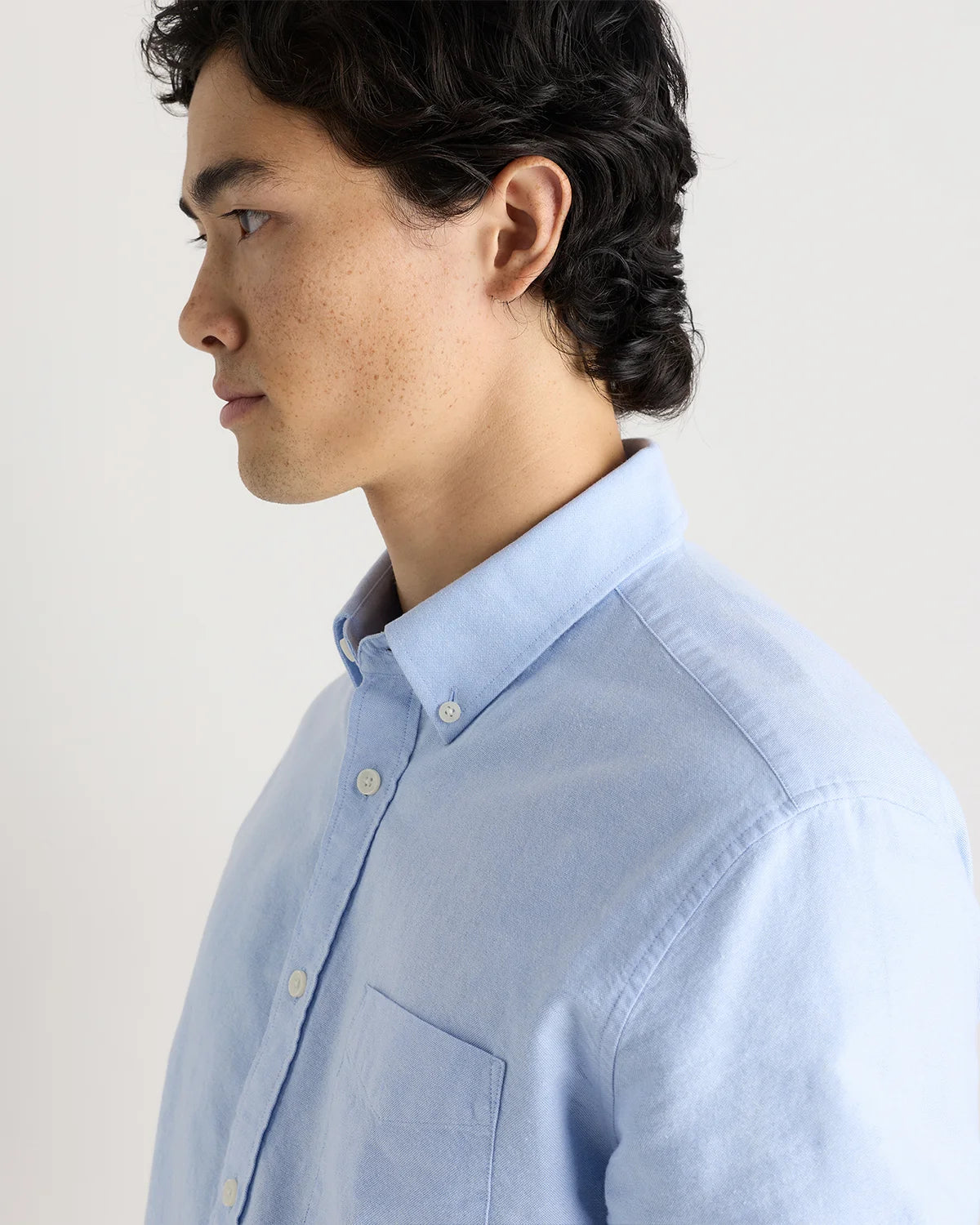 100% Organic Cotton Oxford Shirt - XS / Light Pink Stripe