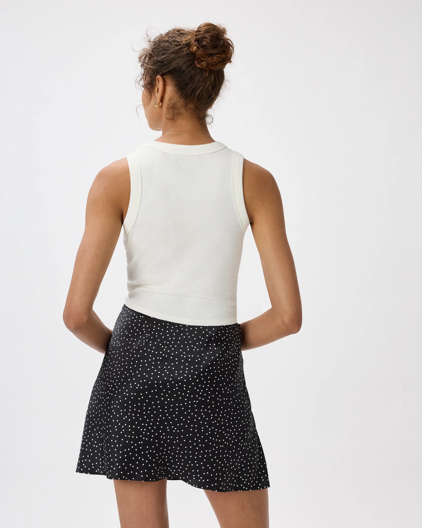 100% Washable Silk Mini Skirt - XS / Champagne