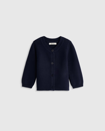100% Organic Cotton Sweater Cardigan - 0-3M / Ivory