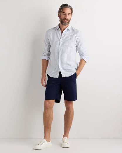 100% European Linen Relaxed Long Sleeve Shirt - XS / Flax