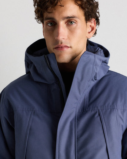 Responsible Down Hooded Parka - S / Storm Blue