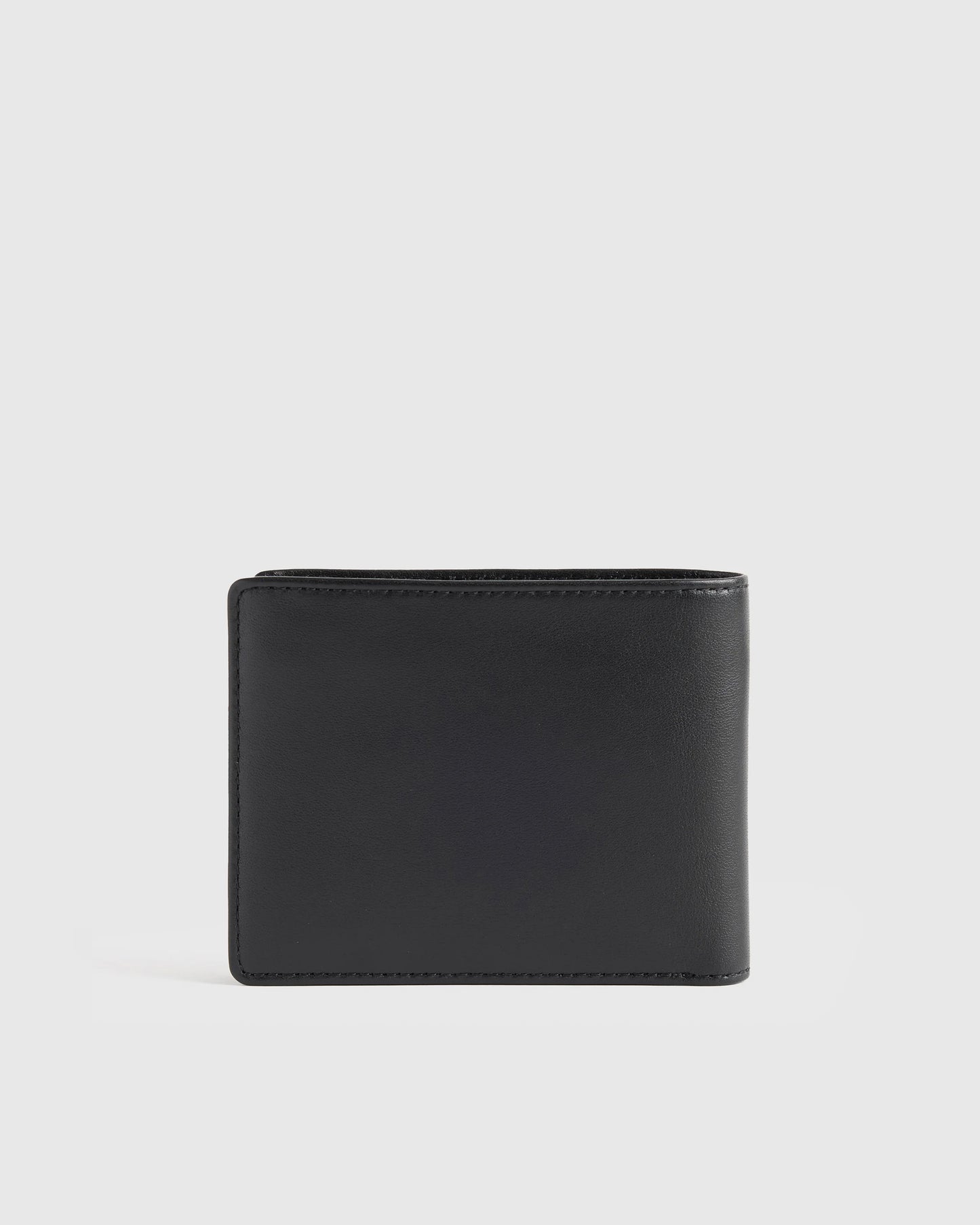 Italian Leather Bifold Wallet - One Size / Black