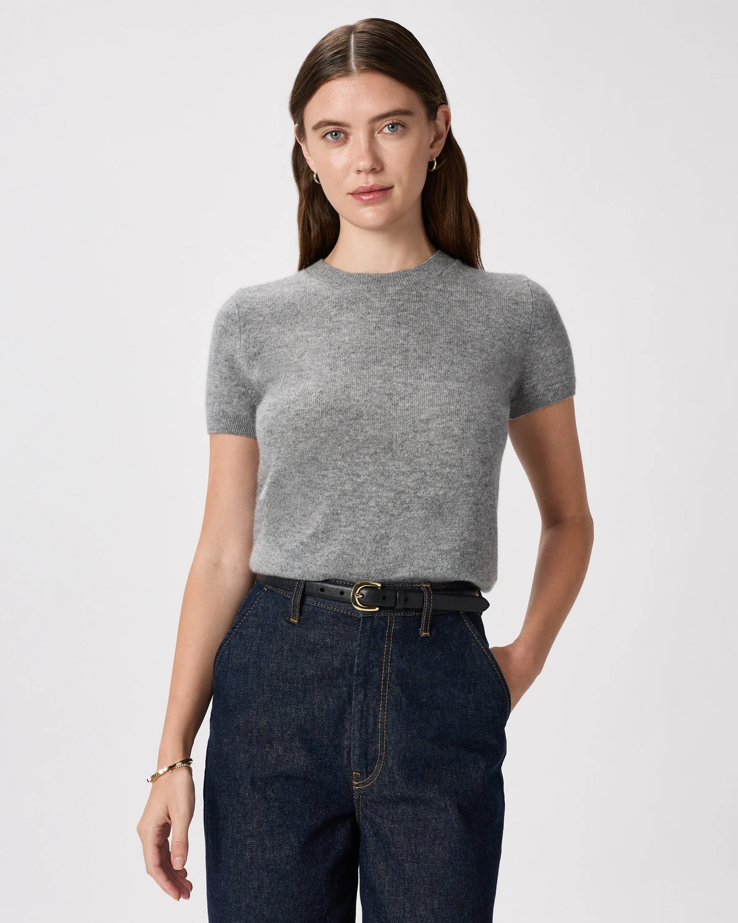 Mongolian Cashmere Tee - XS / Pale Custard Yellow