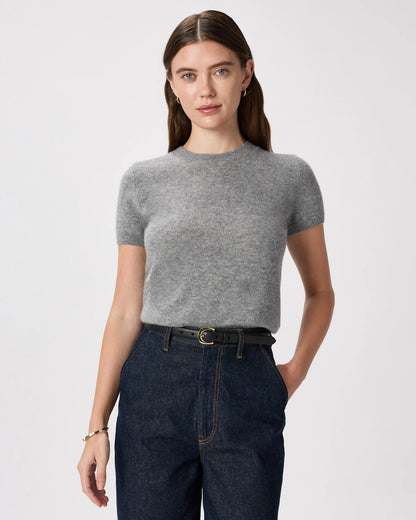 Mongolian Cashmere Tee - XS / Pale Custard Yellow