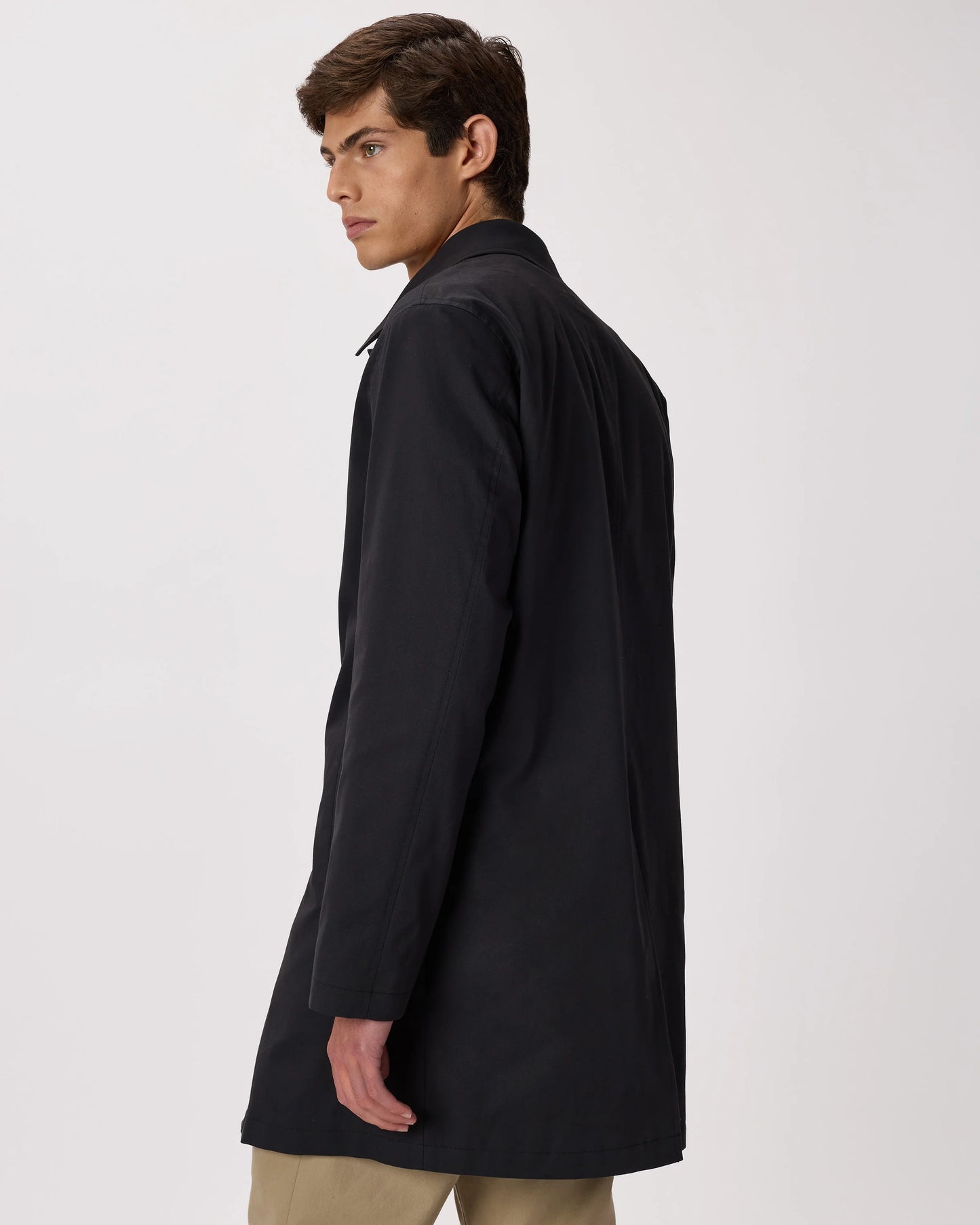 Comfort Stretch Trench Coat - S / Midnight Black
