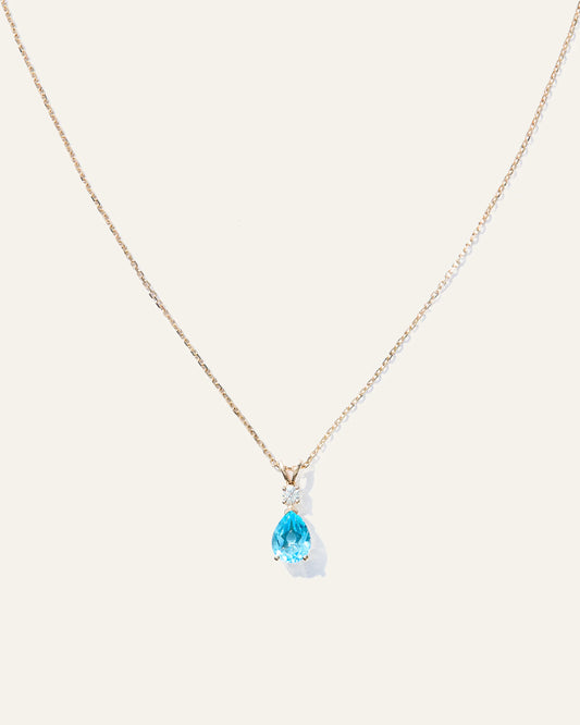 14K Gold Diamond & Semi-Precious Gemstone Drop Necklace - One Size / Yellow Gold