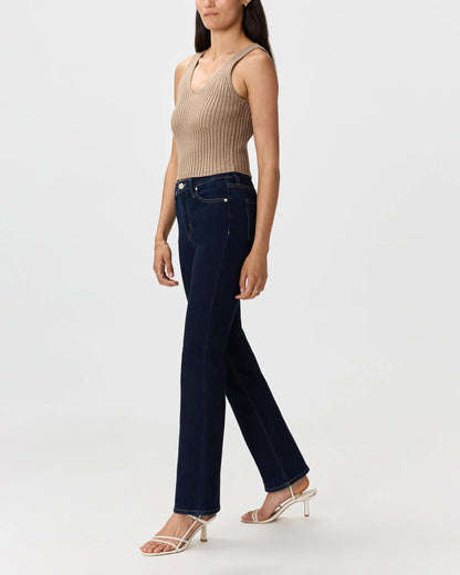 Bella Stretch Kick Flare Jeans - 24 / Deep Rinse