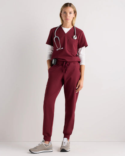 AeraFlex 1-Pocket Scrub Top - XS / Bold Black