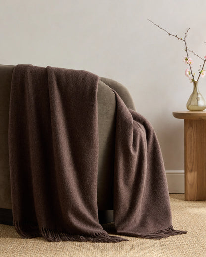 Mongolian Cashmere Throw - 50x60 / Heather Grey