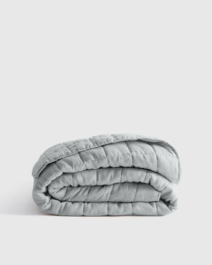 European Linen Box Quilt - Twin / Dusty Mauve
