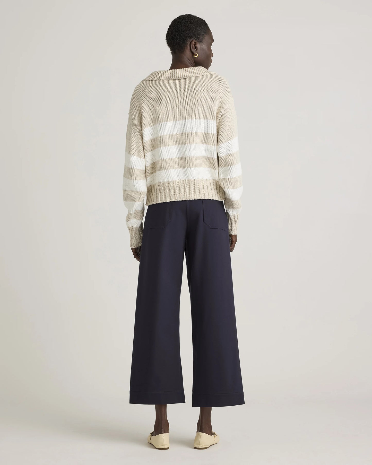 Ultra-Stretch Ponte Cropped Wide Leg Pants - 0 / Espresso