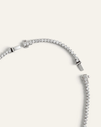 14K Gold Lab Grown Diamond Graduated Tennis Necklace - 16ctw - One Size / Yellow Gold