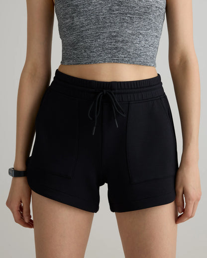 CloudComfort High-Rise Sweatshorts - XS / Pebble Beige