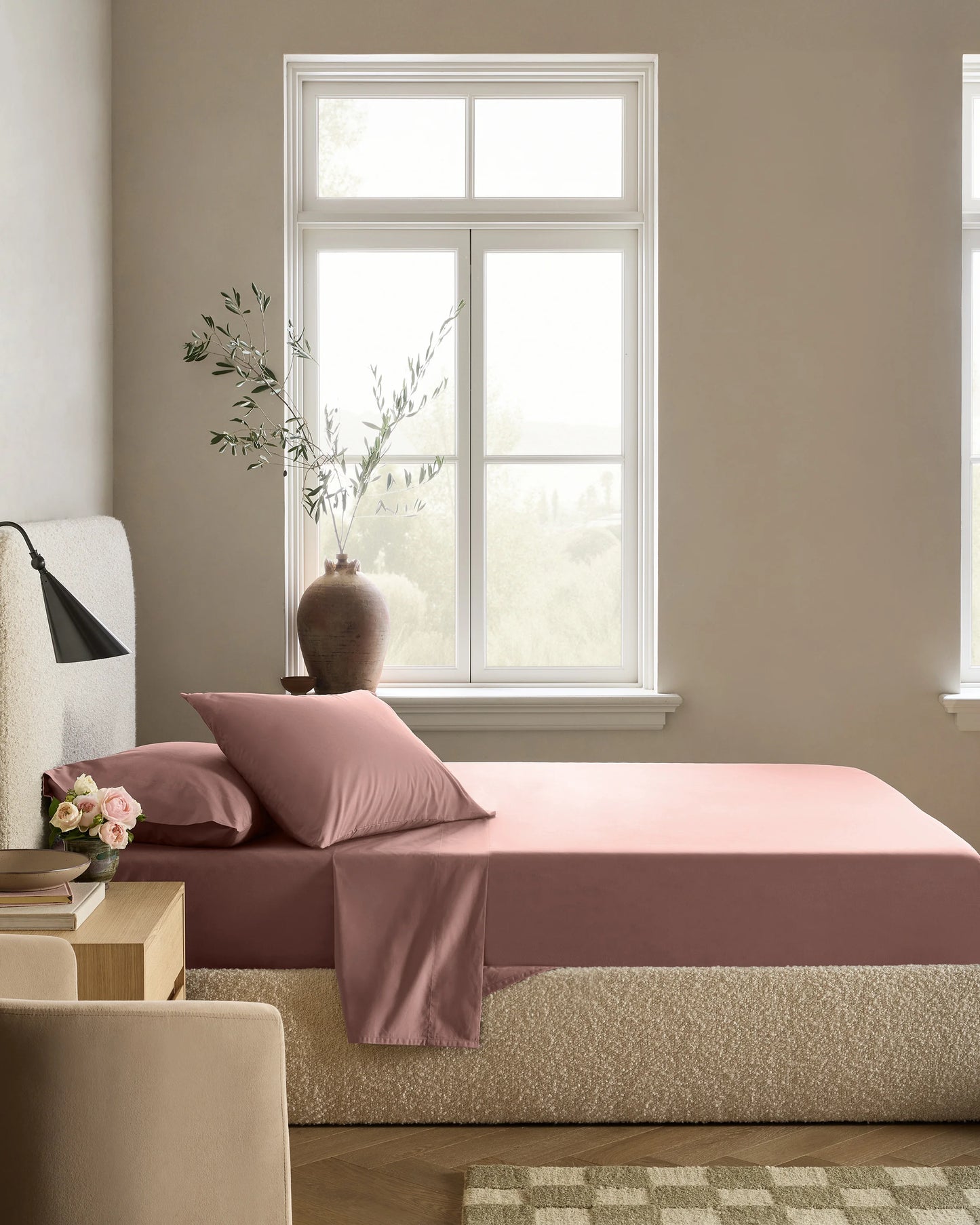Organic Crisp Percale Pillowcase Set - Standard / White