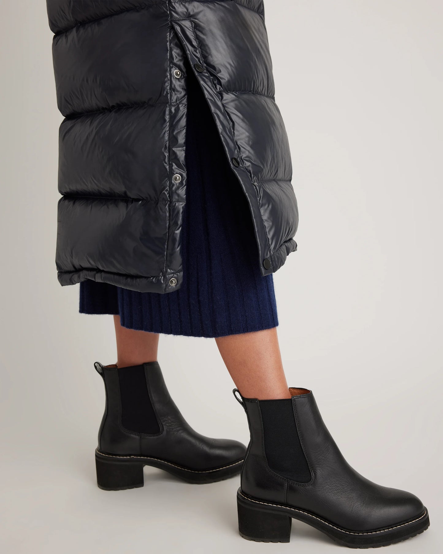 Responsible Down Long Puffer Jacket - XS / Black