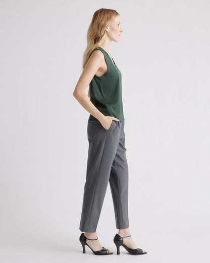 Washable Stretch Silk Tank - XS / Navy