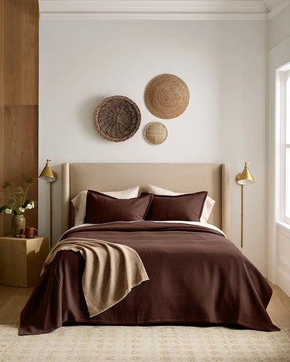 Organic Cotton Matelasse Sham Set - Standard / Dried Sage