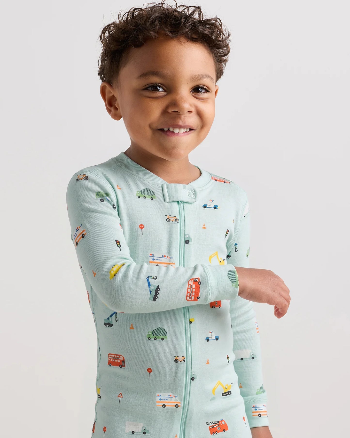 100% Organic Cotton Footie Pajama - 2T / Vehicles