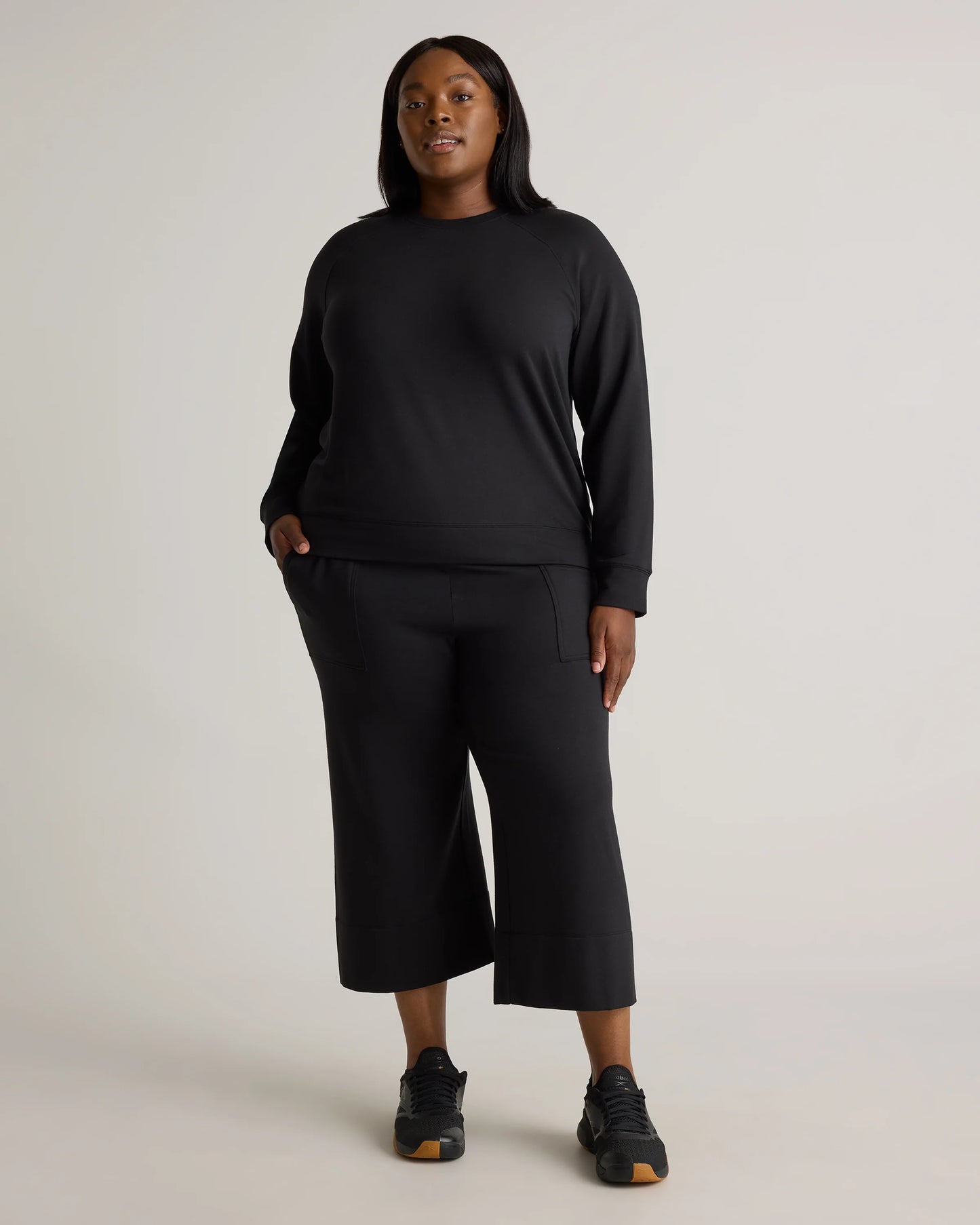 SuperSoft Fleece Crew - 1X / Dried Fig