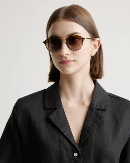 Ryder Polarized Acetate Sunglasses - One Size / Fawn Tortoise with Brown lens