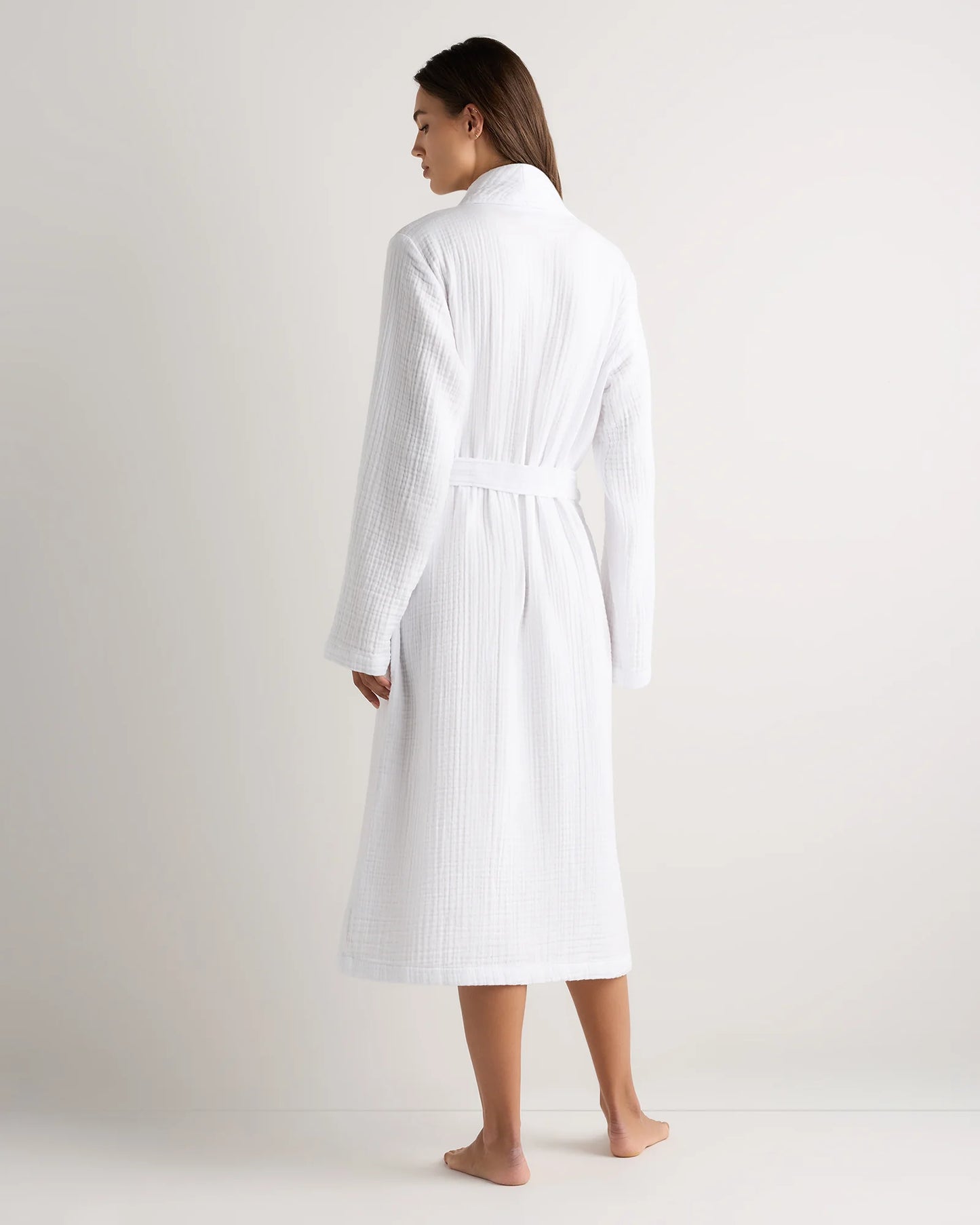 Soft Layered Turkish Cotton Robe - XS / White