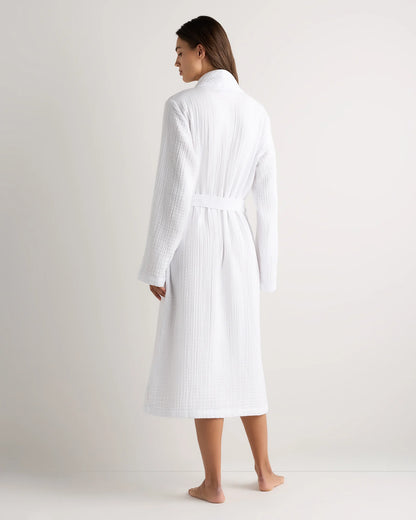 Soft Layered Turkish Cotton Robe - XS / White