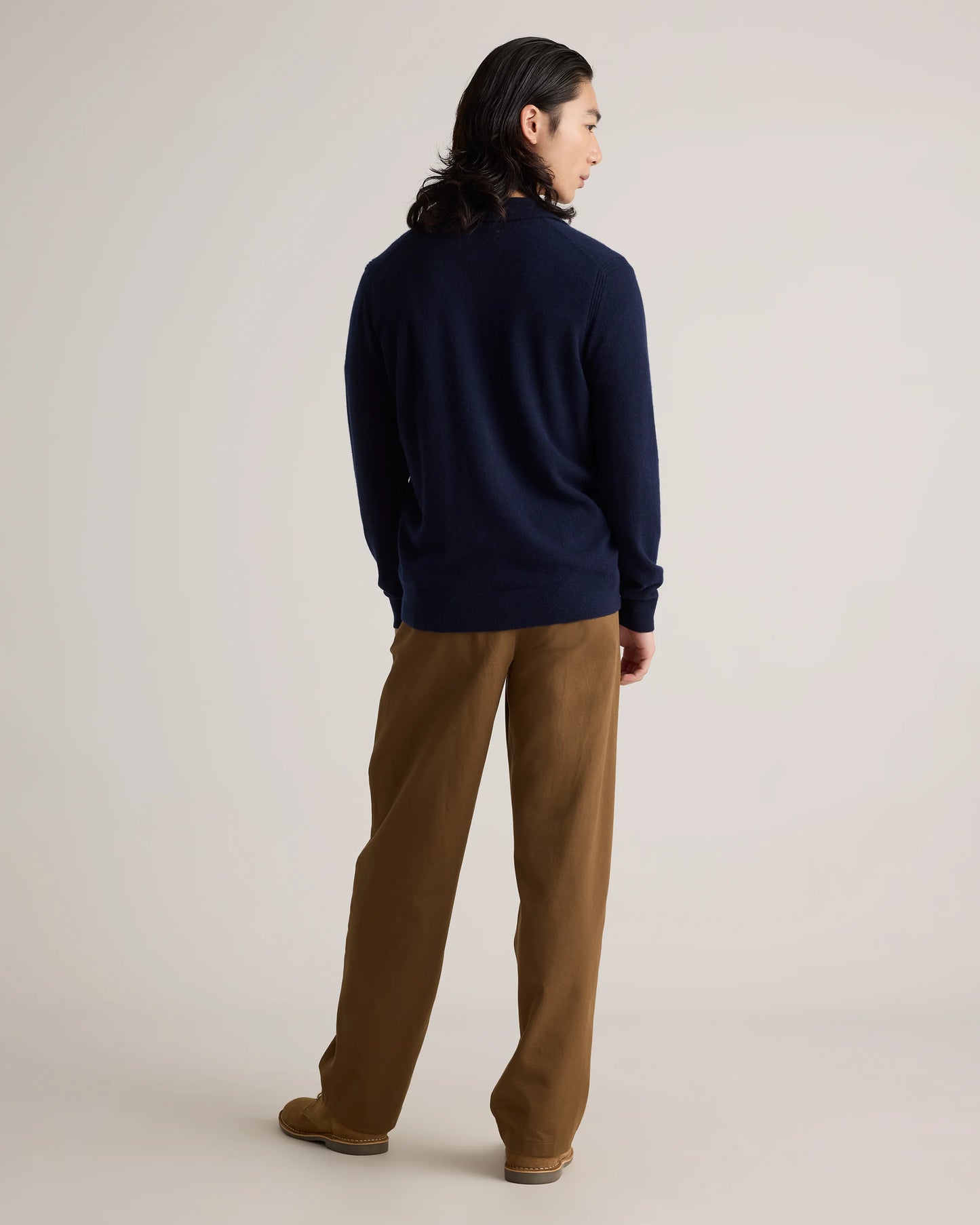 Mongolian Cashmere Button Down Sweater - S / Brown