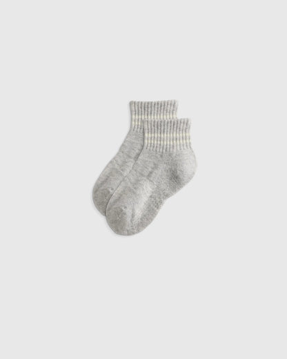 Organic Cotton Quarter Crew Socks 8-Pack - 12M-24M / White/Grey Multi