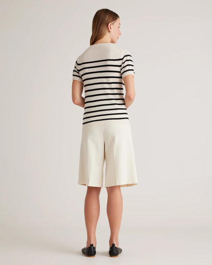 Mongolian Cashmere Tee - XS / Pale Custard Yellow