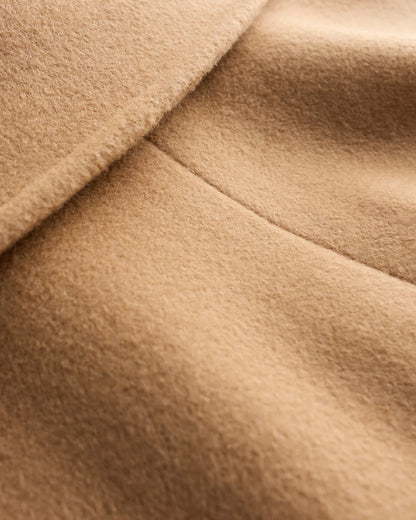 Wool Cashmere Double-Breasted Officer Topcoat - S / Heather Charcoal