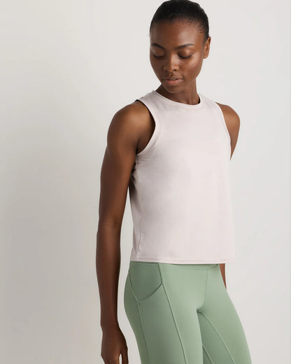Flowknit Breeze High-Neck Tank - XS / Heather Deep Navy