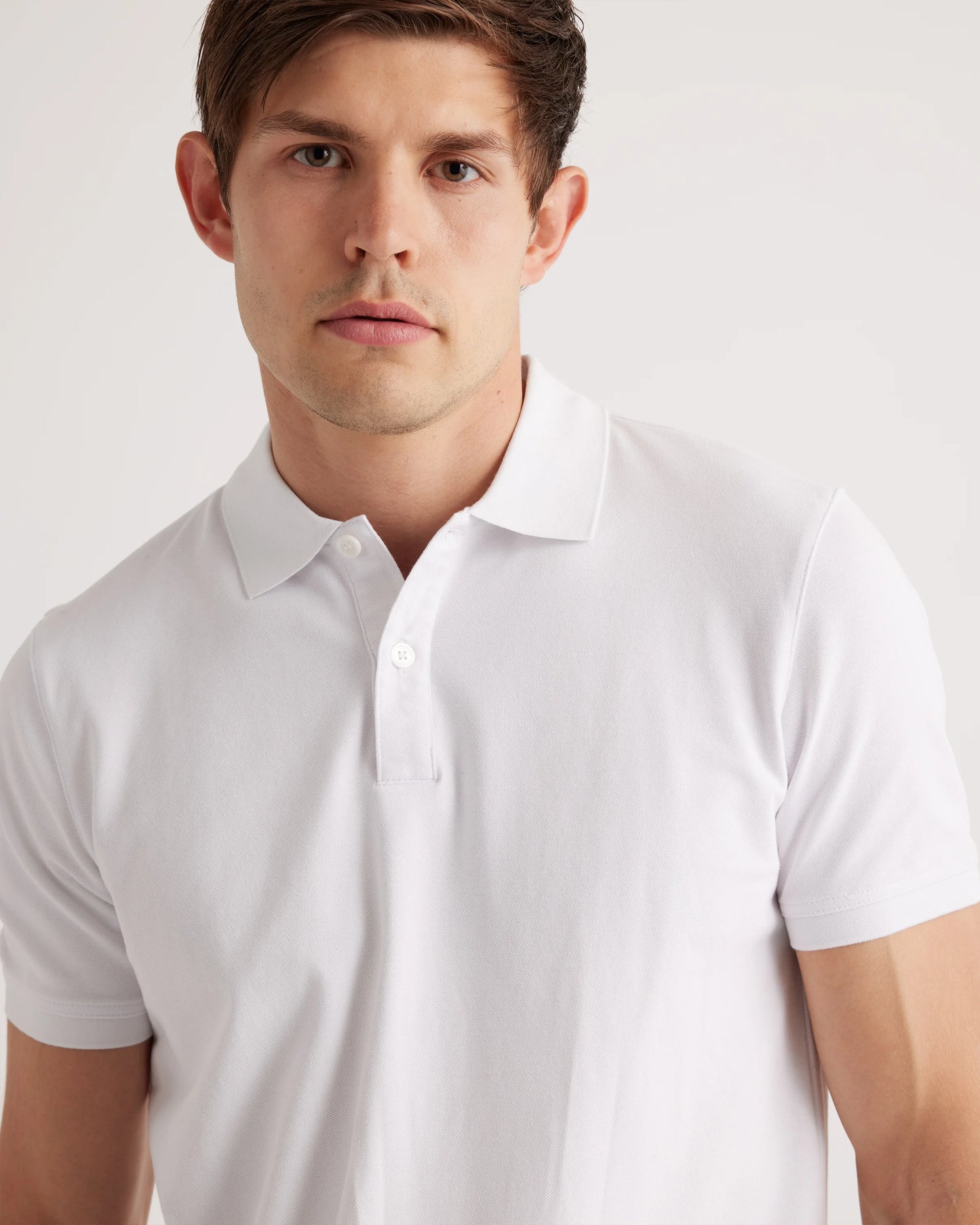 Organic Cotton Pique Polo - XS / Heather Grey