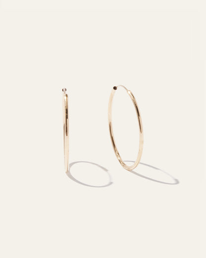 14K Gold Everyday Hoops - One Size / Yellow Gold