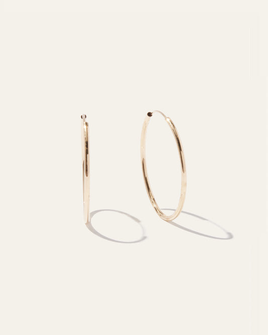 14K Gold Everyday Hoops - One Size / Yellow Gold