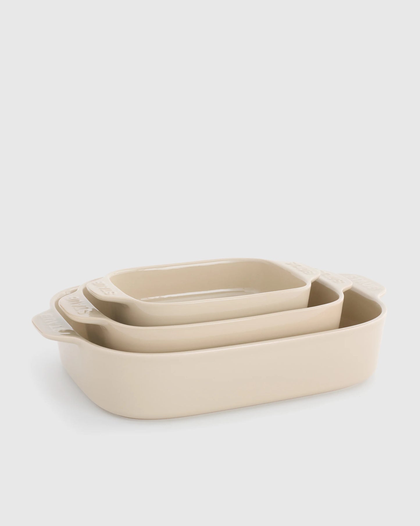 Stoneware Rectangular Baking Dishes, Set of 3 by STAUB - Set of 3 / Dune