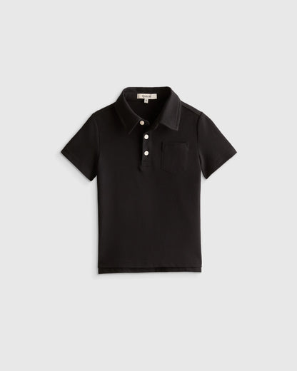 Organic Cotton Short Sleeve Pique Polo - 2T / White
