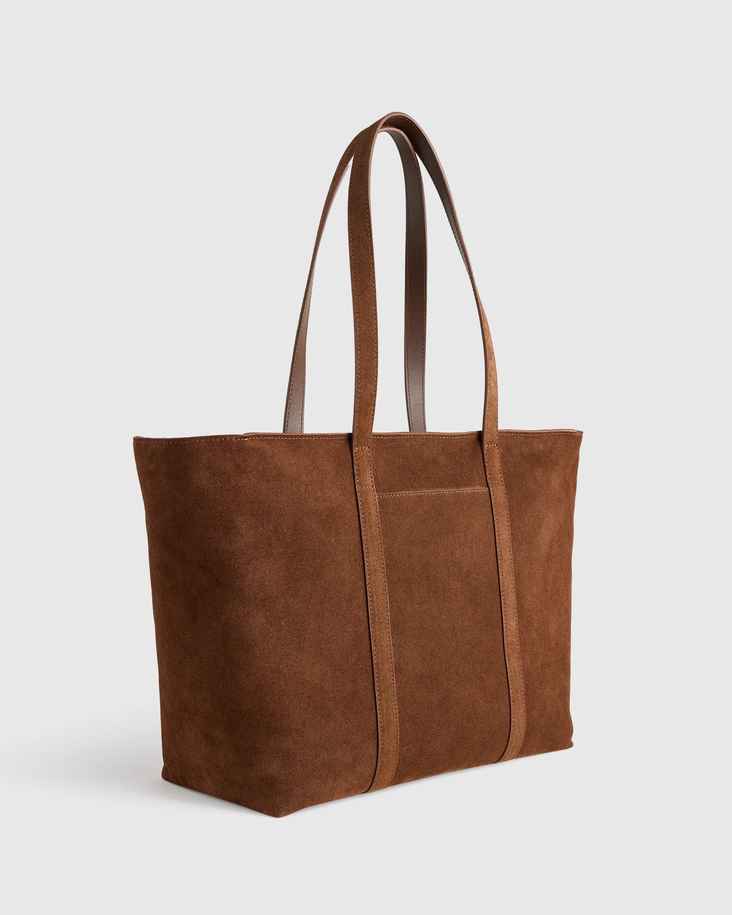 Italian Suede Everyday Tote - One Size / Whiskey